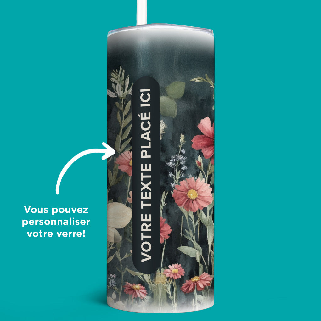 Verre en acier inoxydable Lybie la libellule
