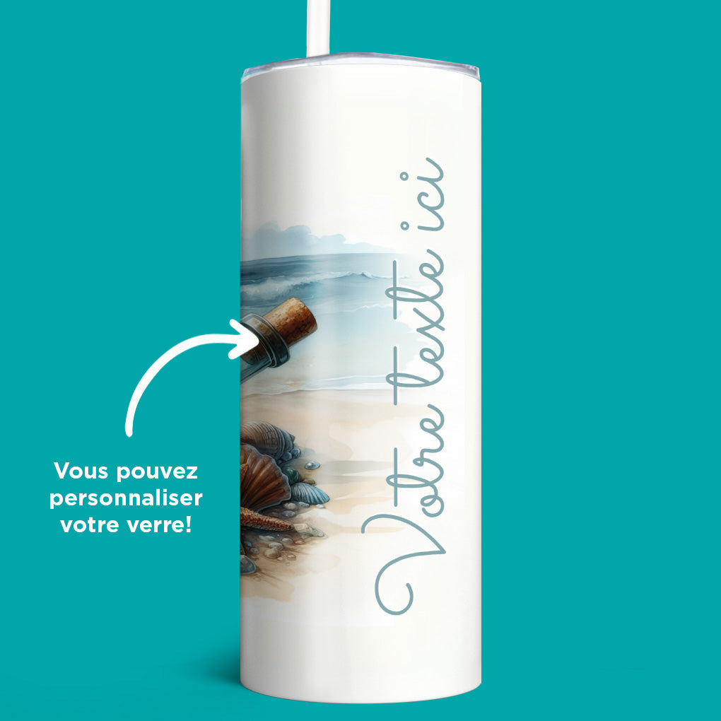 Verre en acier inoxydable Message à la mer
