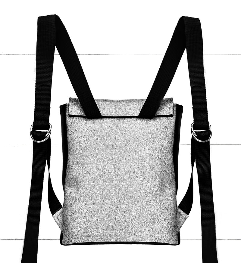 Base - 8" Mini Kangourou Paillettes argentées