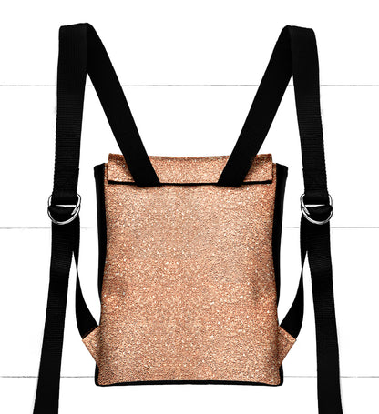 Base - 8" Mini Kangourou Paillettes dorées/rosées