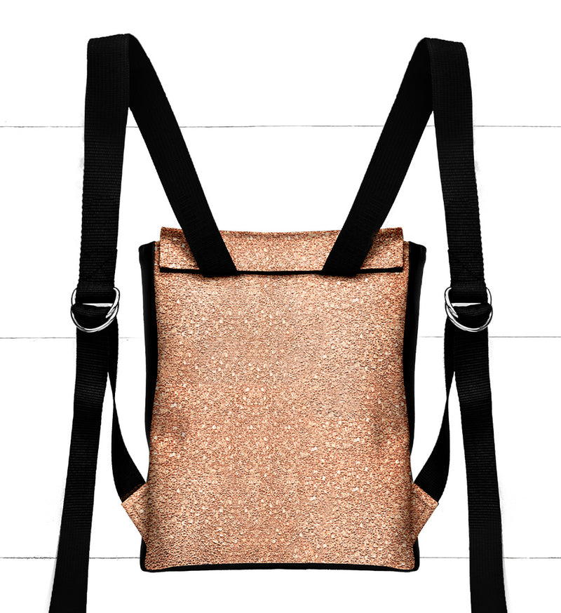 Base - 8" Mini Kangourou Paillettes dorées/rosées