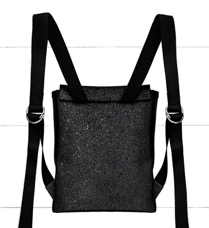 Base - 8" Mini Kangourou Paillettes noires
