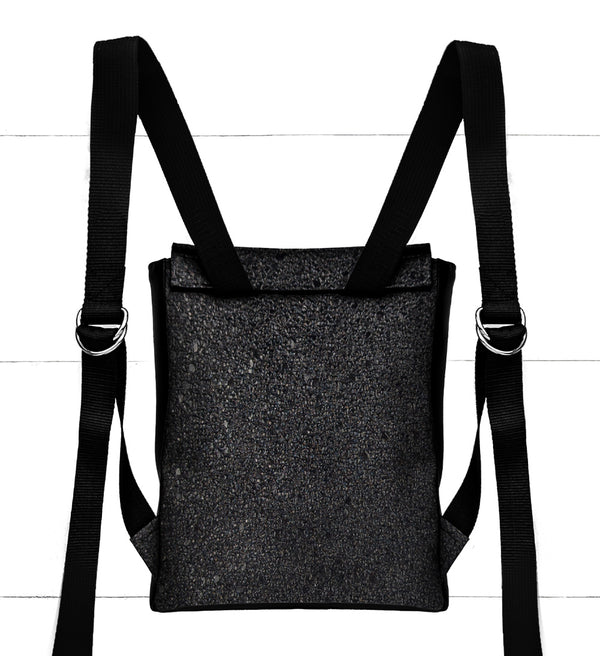 Base - 8" Mini Kangourou Paillettes noires