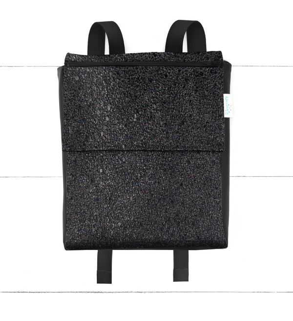 Base - 8" Mini Kangourou Paillettes noires