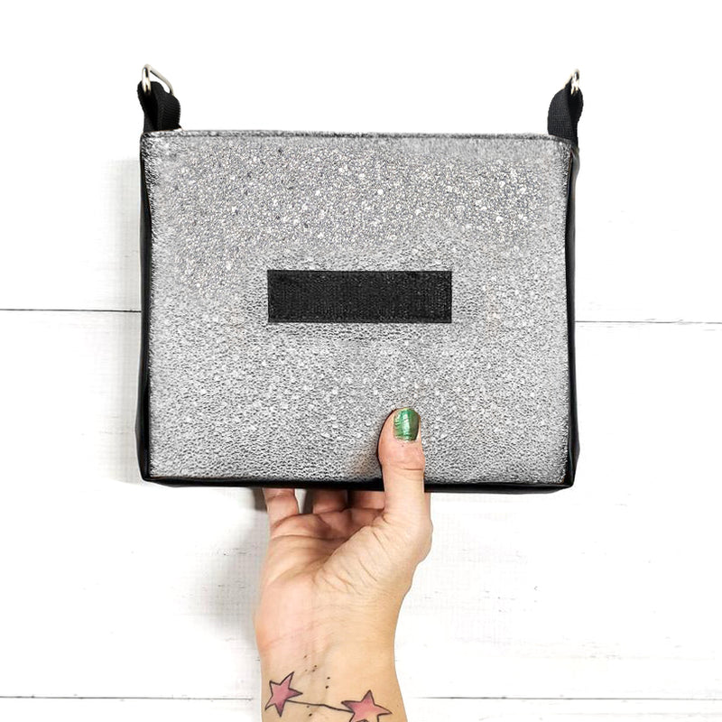 Base - 8" Mini Ourse Paillettes argentées