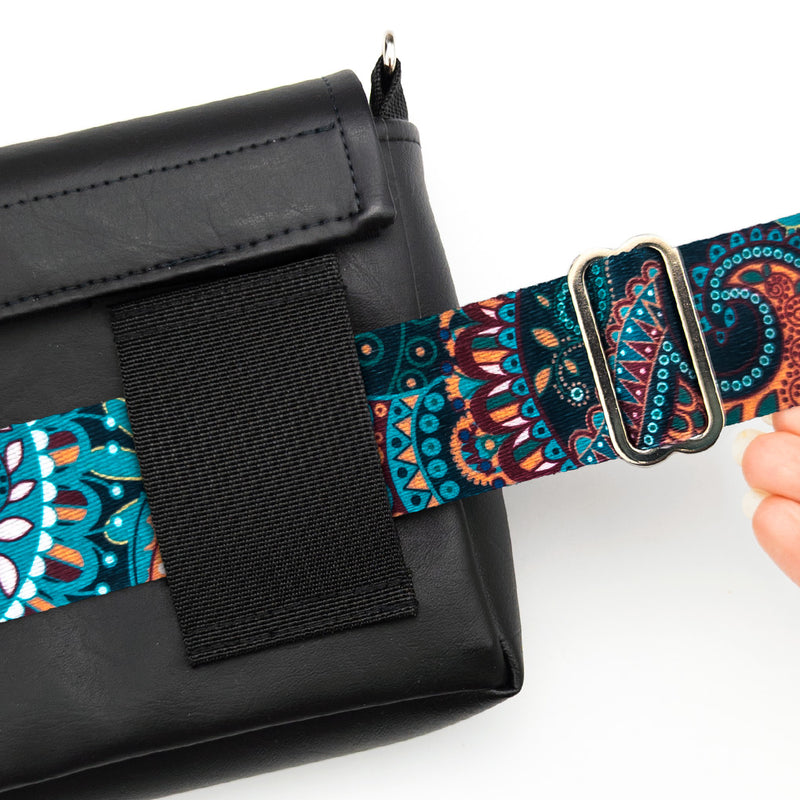 Bandoulière Paisley turquoise