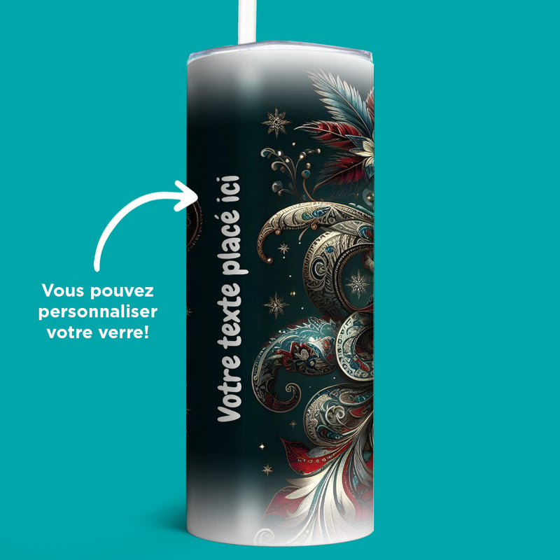 Verre en acier inoxydable Pétales de glace