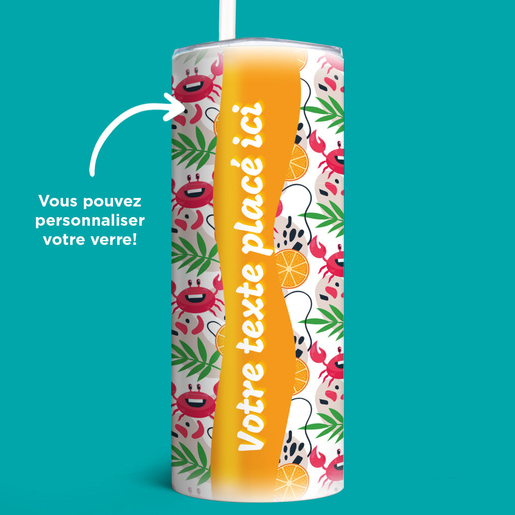 Verre en acier inoxydable Pincettes en vacances
