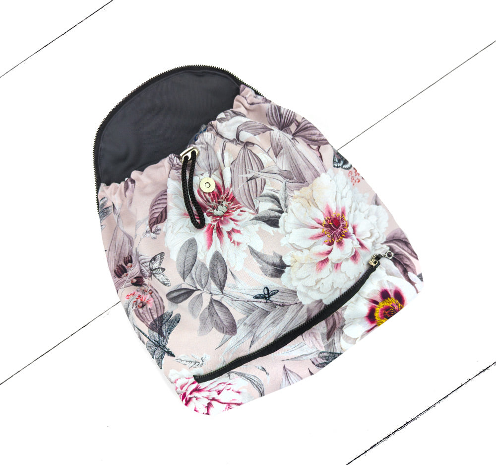Pochette Coachella Floralité pâle
