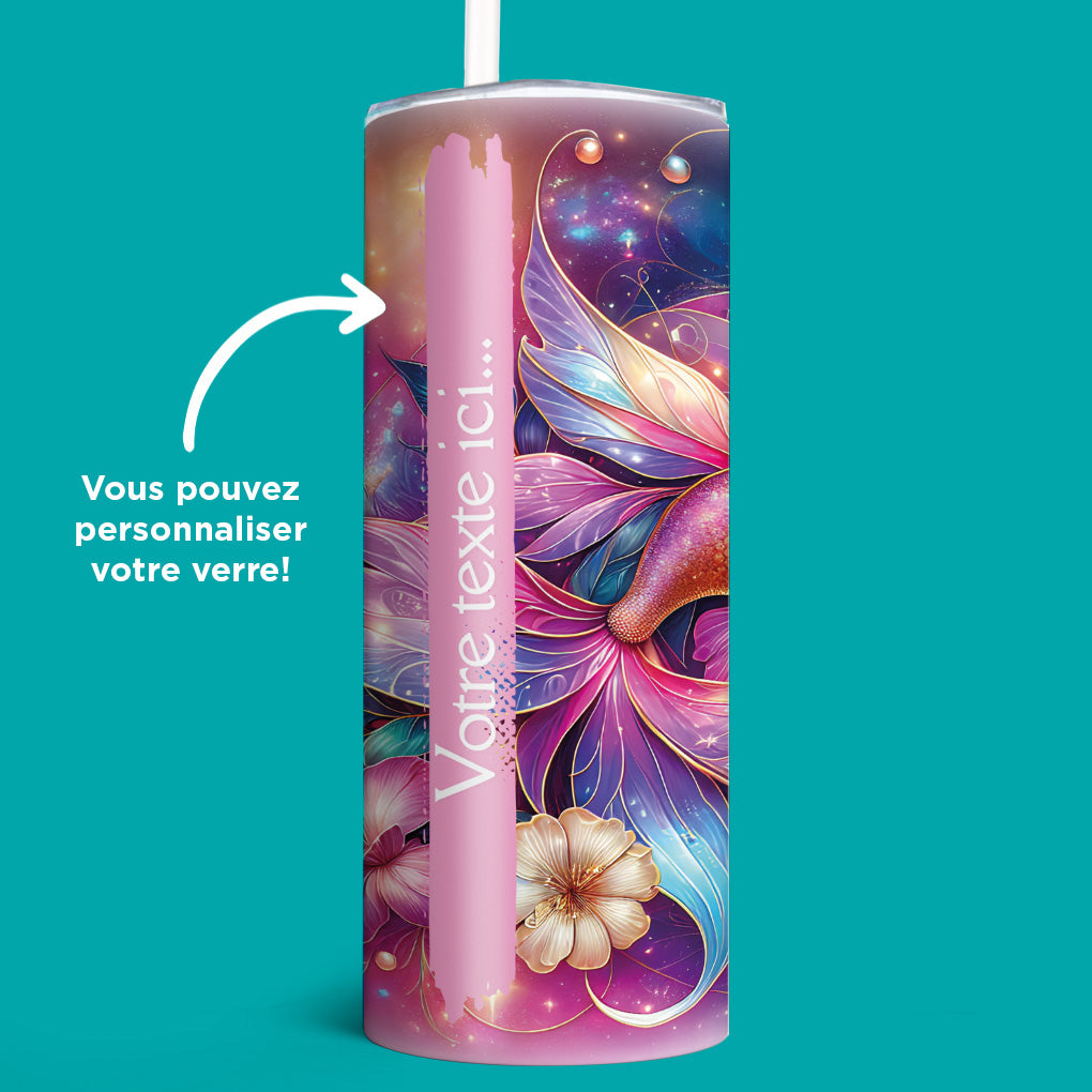 Verre en acier inoxydable Poisson rose