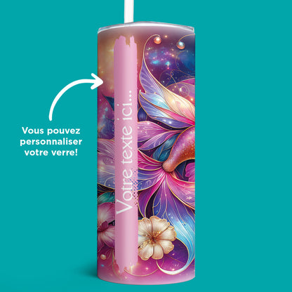 Verre en acier inoxydable Poisson rose