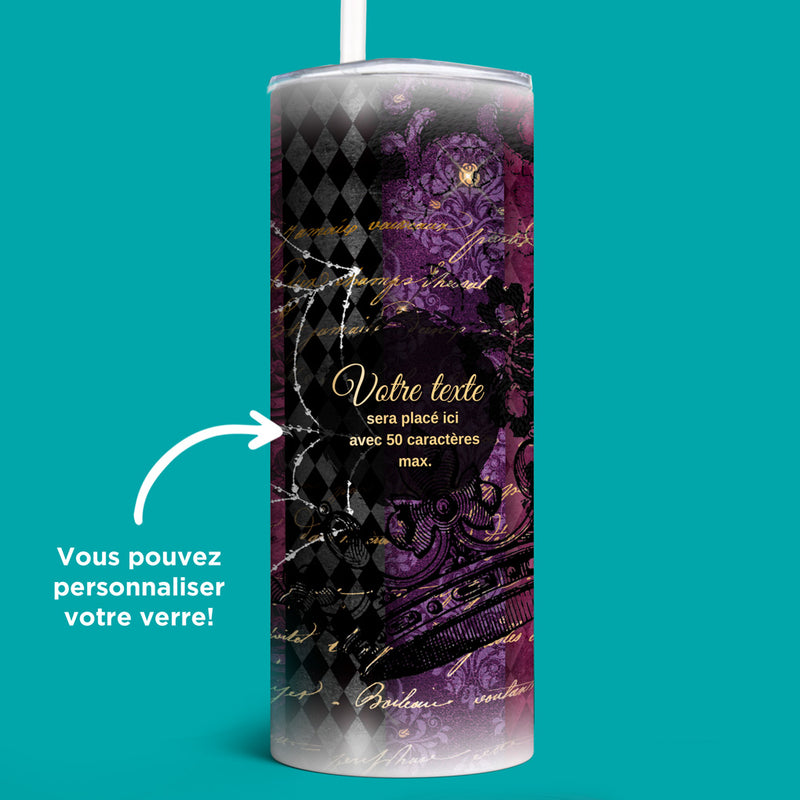 Verre en acier inoxydable Romance gothique