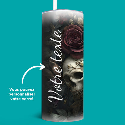 Verre en acier inoxydable Roses macabres