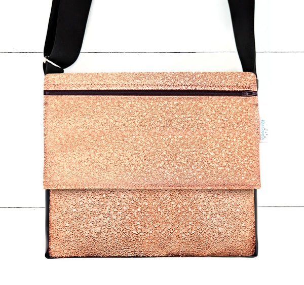 Rabat Paillettes dorées/rosées "flyé" 15"