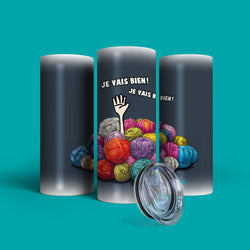 Verre en acier inoxydable Sous la laine