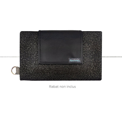 Base de grand portefeuille Paillettes noires