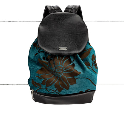 Pochette Coachella Sarcelle velouté