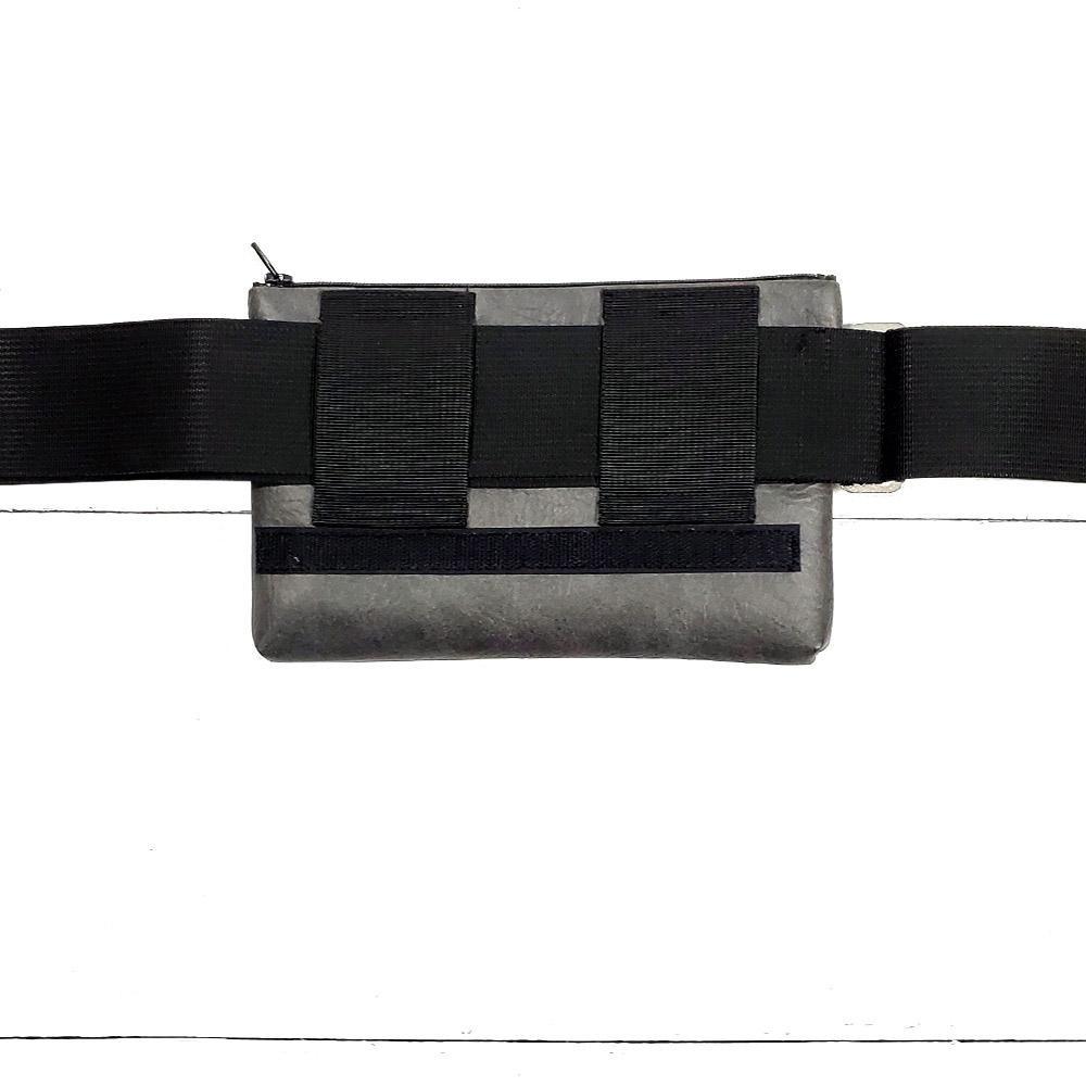 Base - 8" BananaSplit Charcoal (Sac banane mince) Précommande - Kassiopeia par la Bohème - Sac à main interchangeable fait au Québec
