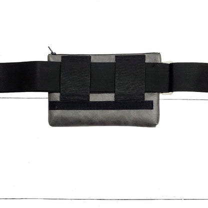 Base - 8" BananaSplit Charcoal (Sac banane mince) Précommande - Kassiopeia par la Bohème - Sac à main interchangeable fait au Québec