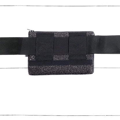 Base - 8" BananaSplit Paillettes Noires (Sac banane mince)