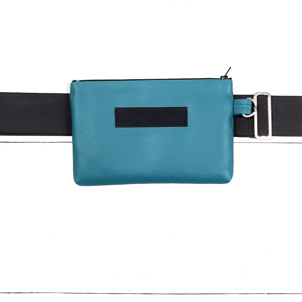 Base - 8" BananaSplit Turquoise (Sac banane mince) Précommande - Kassiopeia par la Bohème - Sac à main interchangeable fait au Québec