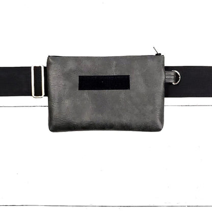 Base - 8" BananaSplit Charcoal (Sac banane mince) Précommande - Kassiopeia par la Bohème - Sac à main interchangeable fait au Québec