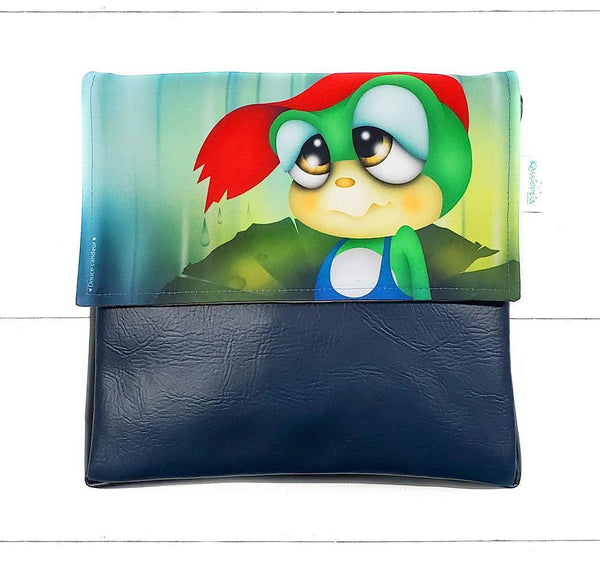 Rabat La p'tite grenouille (Collection Nostalgie) 8" - Kassiopeia par la Bohème - Sac à main interchangeable fait au Québec