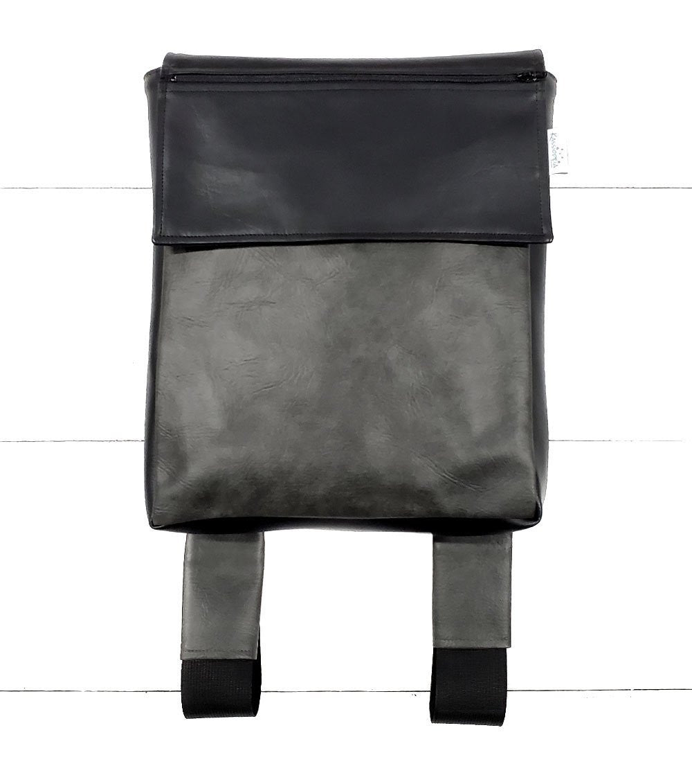 Base - 11" KangourouMOM Charcoal (Côtés Noirs) - Kassiopeia par la Bohème - Sac à main interchangeable fait au Québec
