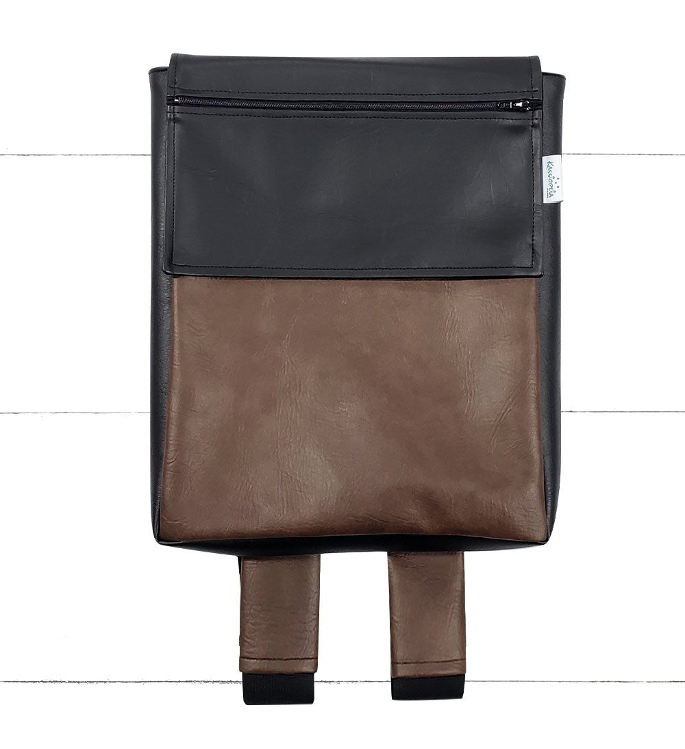 Base - 11" KangourouMOM Chocolat (Côtés noirs) - Kassiopeia par la Bohème - Sac à main interchangeable fait au Québec