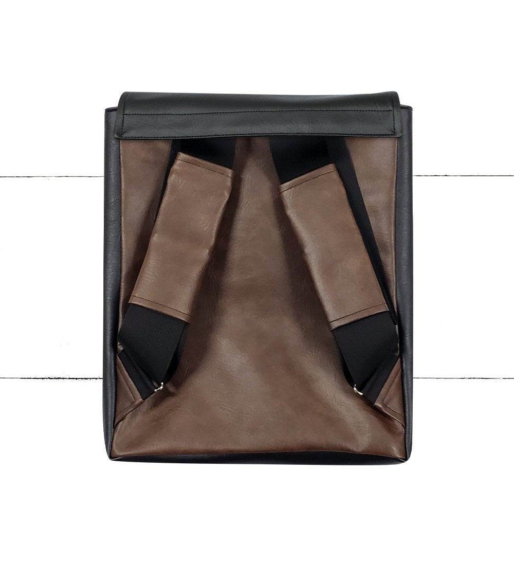 Base - 11" KangourouMOM Chocolat (Côtés noirs) - Kassiopeia par la Bohème - Sac à main interchangeable fait au Québec