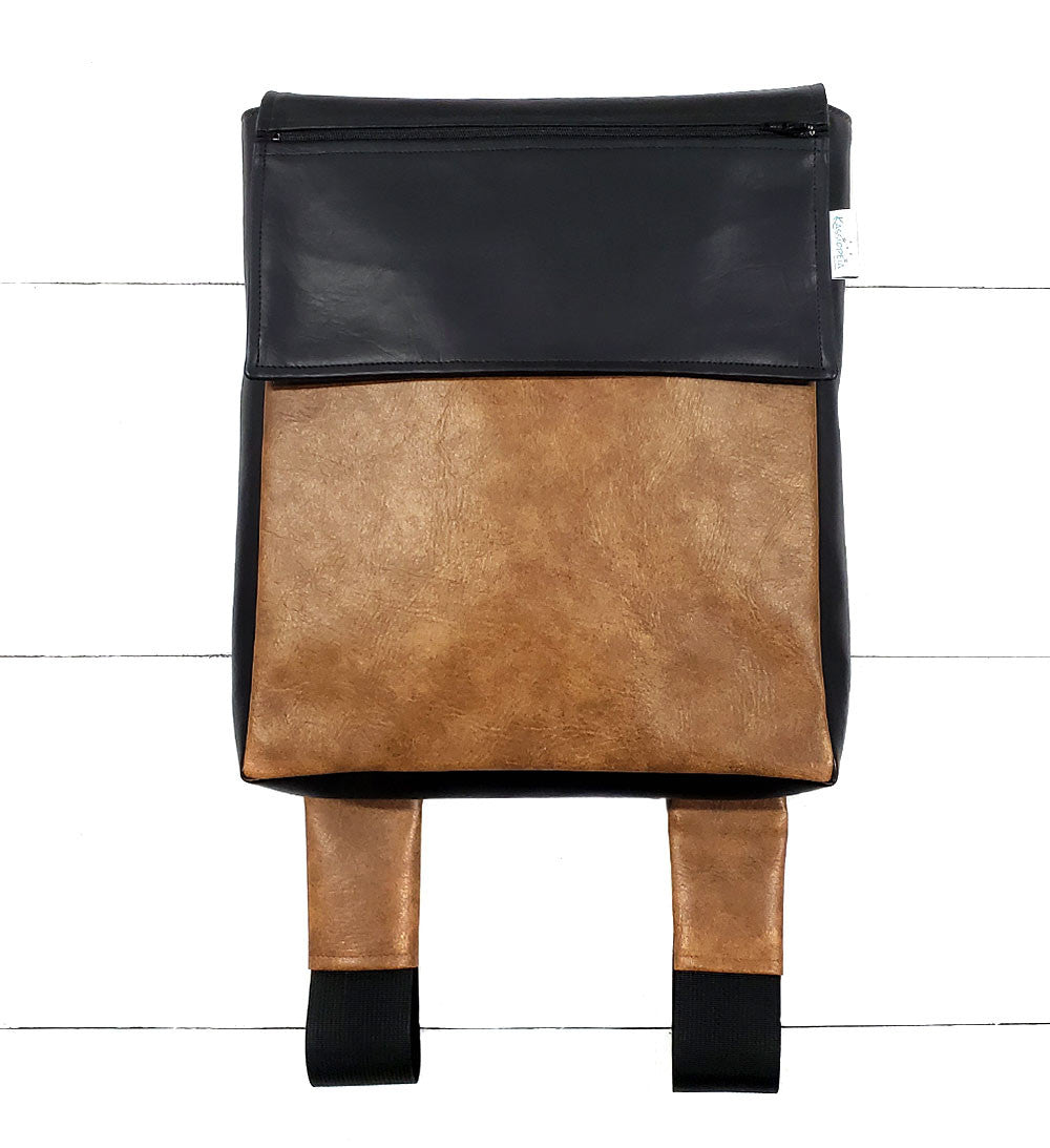 Base - 11" KangourouMOM Noisette (Côtés Noirs) - Kassiopeia par la Bohème - Sac à main interchangeable fait au Québec