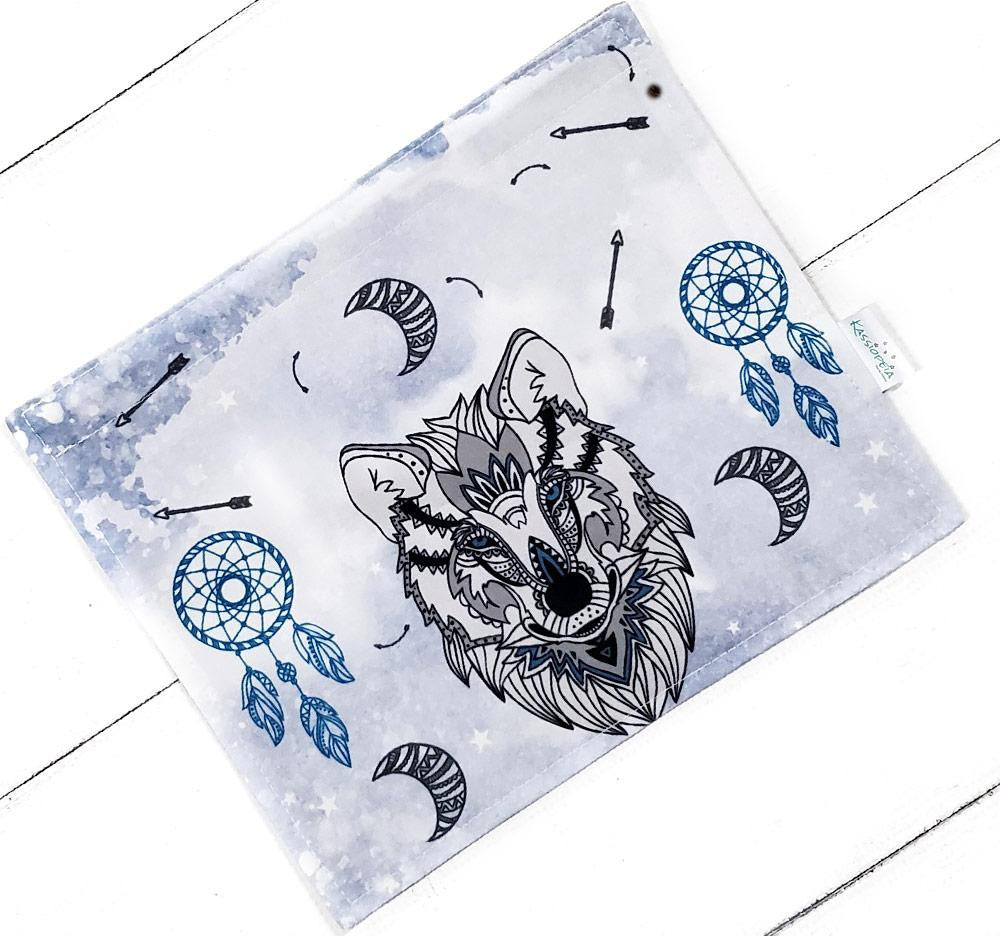 Rabat Louis le loup Mandala 11" - Kassiopeia par la Bohème - Sac à main interchangeable fait au Québec