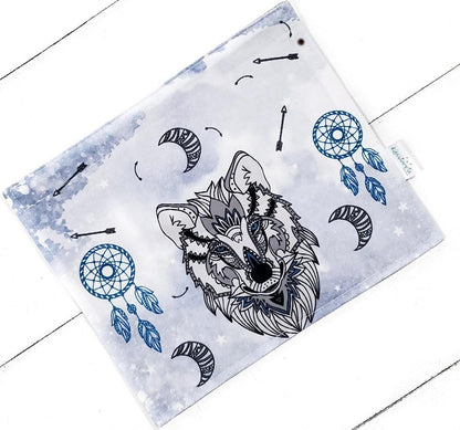 Rabat Louis le loup Mandala 15" - Kassiopeia par la Bohème - Sac à main interchangeable fait au Québec