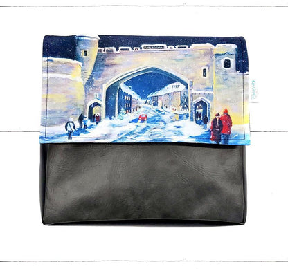 Rabat La porte St-Jean 8" - Kassiopeia par la Bohème - Sac à main interchangeable fait au Québec
