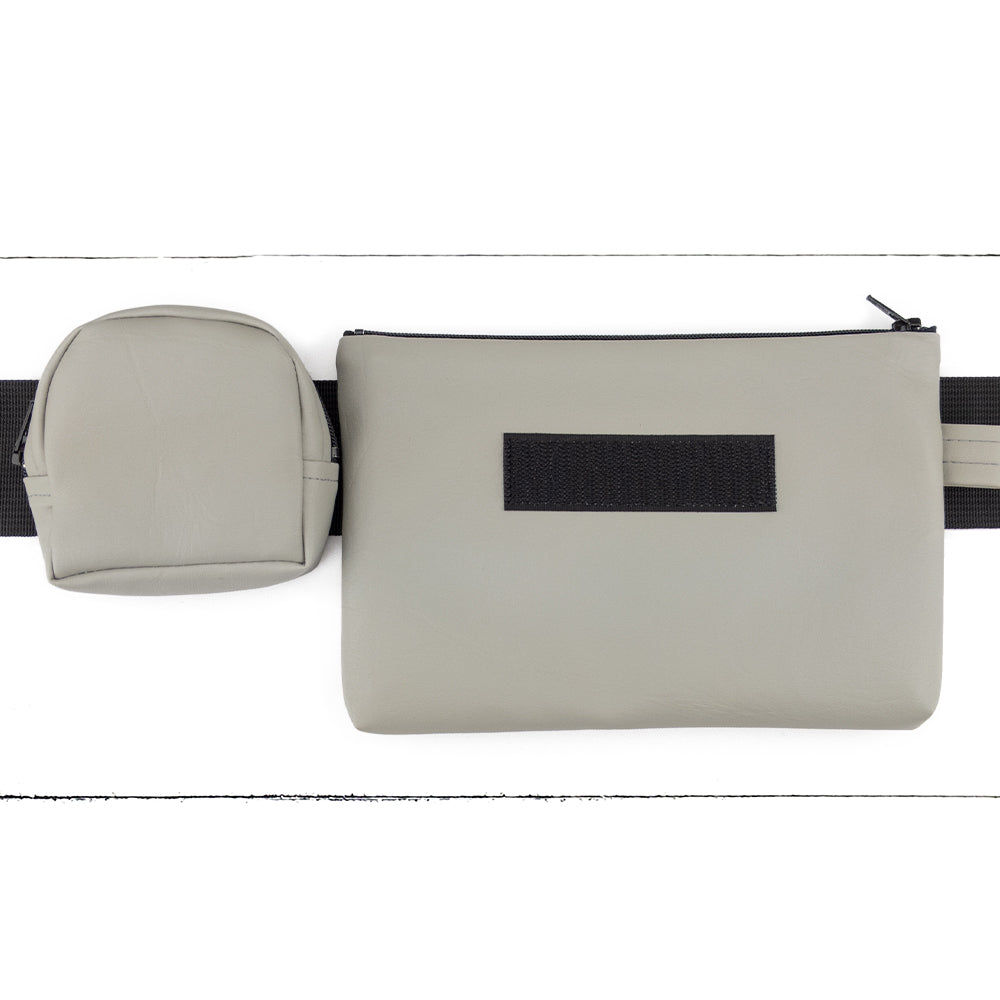 Porte-sous Greige - Kassiopeia par la Bohème - Sac à main interchangeable fait au Québec
