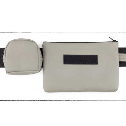 Porte-sous Greige - Kassiopeia par la Bohème - Sac à main interchangeable fait au Québec