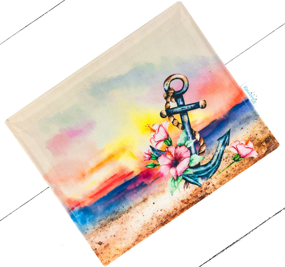 Rabat "plage", au style bord de mer. Créez le sac à main de vos rêves avec nos rabats interchangeable.
