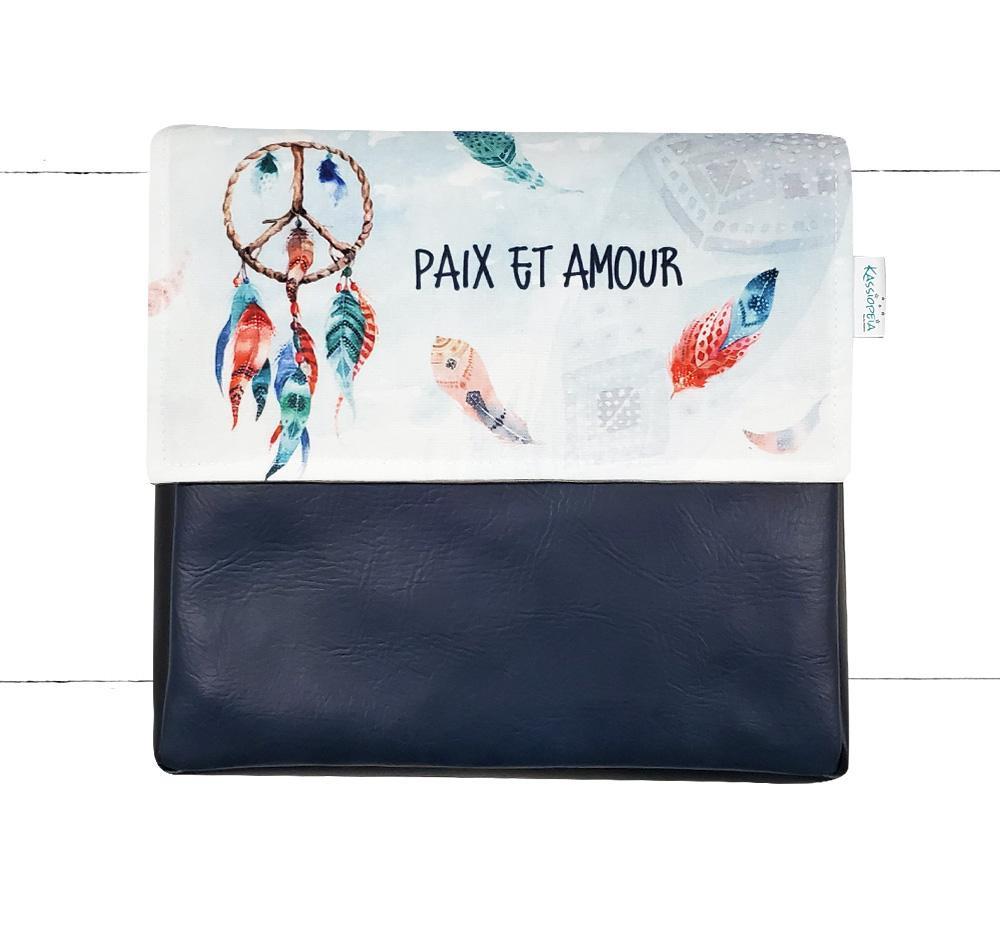 Rabat Peace and love 8" - Kassiopeia par la Bohème - Sac à main interchangeable fait au Québec