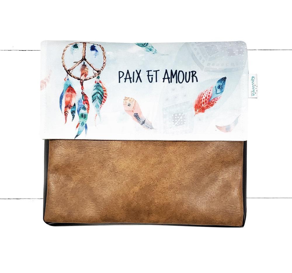 Rabat Peace and love 11" - Kassiopeia par la Bohème - Sac à main interchangeable fait au Québec
